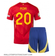 Maillot de football Réplique Espagne Pedri Gonzalez #20 Domicile Enfant Europe 2024 Manche Courte (+ Pantalon court)