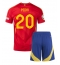 Maillot de football Réplique Espagne Pedri Gonzalez #20 Domicile Enfant Europe 2024 Manche Courte (+ Pantalon court)