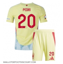 Maillot de football Réplique Espagne Pedri Gonzalez #20 Extérieur Enfant Europe 2024 Manche Courte (+ Pantalon court)