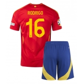 Maillot de football Réplique Espagne Rodri Hernandez #16 Domicile Enfant Europe 2024 Manche Courte (+ Pantalon court)