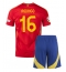 Maillot de football Réplique Espagne Rodri Hernandez #16 Domicile Enfant Europe 2024 Manche Courte (+ Pantalon court)