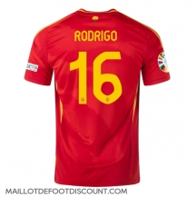 Maillot de football Réplique Espagne Rodri Hernandez #16 Domicile Europe 2024 Manche Courte