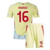 Maillot de football Réplique Espagne Rodri Hernandez #16 Extérieur Enfant Europe 2024 Manche Courte (+ Pantalon court)