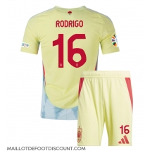 Maillot de football Réplique Espagne Rodri Hernandez #16 Extérieur Enfant Europe 2024 Manche Courte (+ Pantalon court)