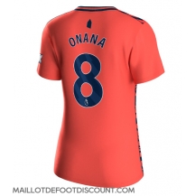 Maillot de football Réplique Everton Amadou Onana #8 Extérieur Femme 2023-24 Manche Courte