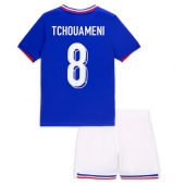 Maillot de football Réplique France Aurelien Tchouameni #8 Domicile Enfant Europe 2024 Manche Courte (+ Pantalon court)