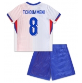 Maillot de football Réplique France Aurelien Tchouameni #8 Extérieur Enfant Europe 2024 Manche Courte (+ Pantalon court)