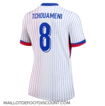 Maillot de football Réplique France Aurelien Tchouameni #8 Extérieur Femme Europe 2024 Manche Courte