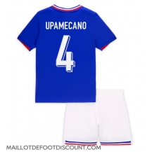 Maillot de football Réplique France Dayot Upamecano #4 Domicile Enfant Europe 2024 Manche Courte (+ Pantalon court)