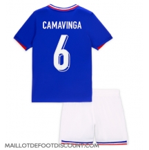 Maillot de football Réplique France Eduardo Camavinga #6 Domicile Enfant Europe 2024 Manche Courte (+ Pantalon court)