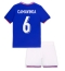 Maillot de football Réplique France Eduardo Camavinga #6 Domicile Enfant Europe 2024 Manche Courte (+ Pantalon court)