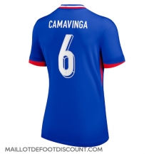 Maillot de football Réplique France Eduardo Camavinga #6 Domicile Femme Europe 2024 Manche Courte