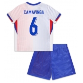 Maillot de football Réplique France Eduardo Camavinga #6 Extérieur Enfant Europe 2024 Manche Courte (+ Pantalon court)