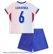 Maillot de football Réplique France Eduardo Camavinga #6 Extérieur Enfant Europe 2024 Manche Courte (+ Pantalon court)