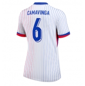 Maillot de football Réplique France Eduardo Camavinga #6 Extérieur Femme Europe 2024 Manche Courte