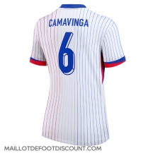 Maillot de football Réplique France Eduardo Camavinga #6 Extérieur Femme Europe 2024 Manche Courte