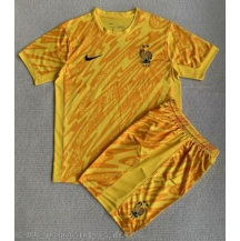 Maillot de football Réplique France Gardien de but Domicile Enfant Europe 2024 Manche Courte (+ Pantalon court)