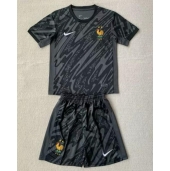 Maillot de football Réplique France Gardien de but Extérieur Enfant Europe 2024 Manche Courte (+ Pantalon court)