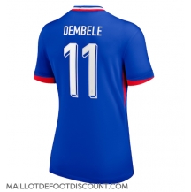 Maillot de football Réplique France Ousmane Dembele #11 Domicile Femme Europe 2024 Manche Courte