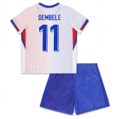 Maillot de football Réplique France Ousmane Dembele #11 Extérieur Enfant Europe 2024 Manche Courte (+ Pantalon court)