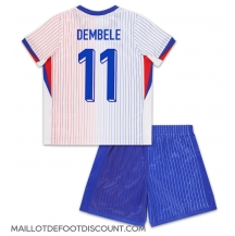 Maillot de football Réplique France Ousmane Dembele #11 Extérieur Enfant Europe 2024 Manche Courte (+ Pantalon court)