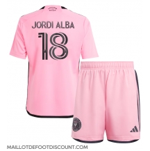 Maillot de football Réplique Inter Miami Jordi Alba #18 Domicile Enfant 2024-25 Manche Courte (+ Pantalon court)