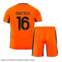 Maillot de football Réplique Inter Milan Davide Frattesi #16 Troisième Enfant 2023-24 Manche Courte (+ Pantalon court)