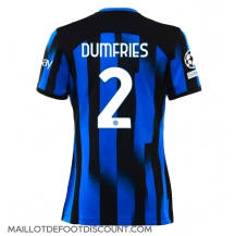 Maillot de football Réplique Inter Milan Denzel Dumfries #2 Domicile Femme 2023-24 Manche Courte