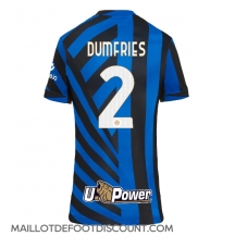 Maillot de football Réplique Inter Milan Denzel Dumfries #2 Domicile Femme 2024-25 Manche Courte