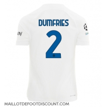 Maillot de football Réplique Inter Milan Denzel Dumfries #2 Extérieur 2023-24 Manche Courte