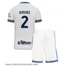 Maillot de football Réplique Inter Milan Denzel Dumfries #2 Extérieur Enfant 2024-25 Manche Courte (+ Pantalon court)