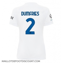 Maillot de football Réplique Inter Milan Denzel Dumfries #2 Extérieur Femme 2023-24 Manche Courte