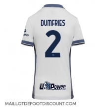 Maillot de football Réplique Inter Milan Denzel Dumfries #2 Extérieur Femme 2024-25 Manche Courte