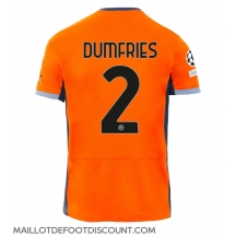 Maillot de football Réplique Inter Milan Denzel Dumfries #2 Troisième 2023-24 Manche Courte