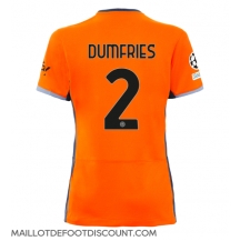 Maillot de football Réplique Inter Milan Denzel Dumfries #2 Troisième Femme 2023-24 Manche Courte