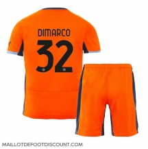 Maillot de football Réplique Inter Milan Federico Dimarco #32 Troisième Enfant 2023-24 Manche Courte (+ Pantalon court)