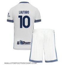 Maillot de football Réplique Inter Milan Lautaro Martinez #10 Extérieur Enfant 2024-25 Manche Courte (+ Pantalon court)