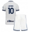 Maillot de football Réplique Inter Milan Lautaro Martinez #10 Extérieur Enfant 2024-25 Manche Courte (+ Pantalon court)