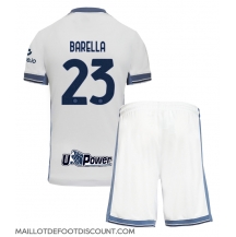 Maillot de football Réplique Inter Milan Nicolo Barella #23 Extérieur Enfant 2024-25 Manche Courte (+ Pantalon court)