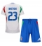 Maillot de football Réplique Italie Alessandro Bastoni #23 Extérieur Enfant Europe 2024 Manche Courte (+ Pantalon court)