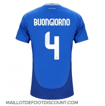 Maillot de football Réplique Italie Alessandro Buongiorno #4 Domicile Europe 2024 Manche Courte