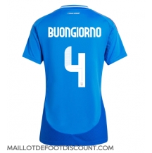 Maillot de football Réplique Italie Alessandro Buongiorno #4 Domicile Femme Europe 2024 Manche Courte