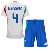 Maillot de football Réplique Italie Alessandro Buongiorno #4 Extérieur Enfant Europe 2024 Manche Courte (+ Pantalon court)