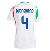 Maillot de football Réplique Italie Alessandro Buongiorno #4 Extérieur Femme Europe 2024 Manche Courte