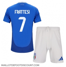 Maillot de football Réplique Italie Davide Frattesi #7 Domicile Enfant Europe 2024 Manche Courte (+ Pantalon court)