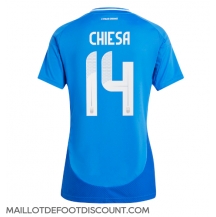 Maillot de football Réplique Italie Federico Chiesa #14 Domicile Femme Europe 2024 Manche Courte