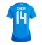 Maillot de football Réplique Italie Federico Chiesa #14 Domicile Femme Europe 2024 Manche Courte