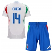 Maillot de football Réplique Italie Federico Chiesa #14 Extérieur Enfant Europe 2024 Manche Courte (+ Pantalon court)