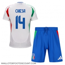 Maillot de football Réplique Italie Federico Chiesa #14 Extérieur Enfant Europe 2024 Manche Courte (+ Pantalon court)