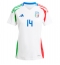 Maillot de football Réplique Italie Federico Chiesa #14 Extérieur Femme Europe 2024 Manche Courte